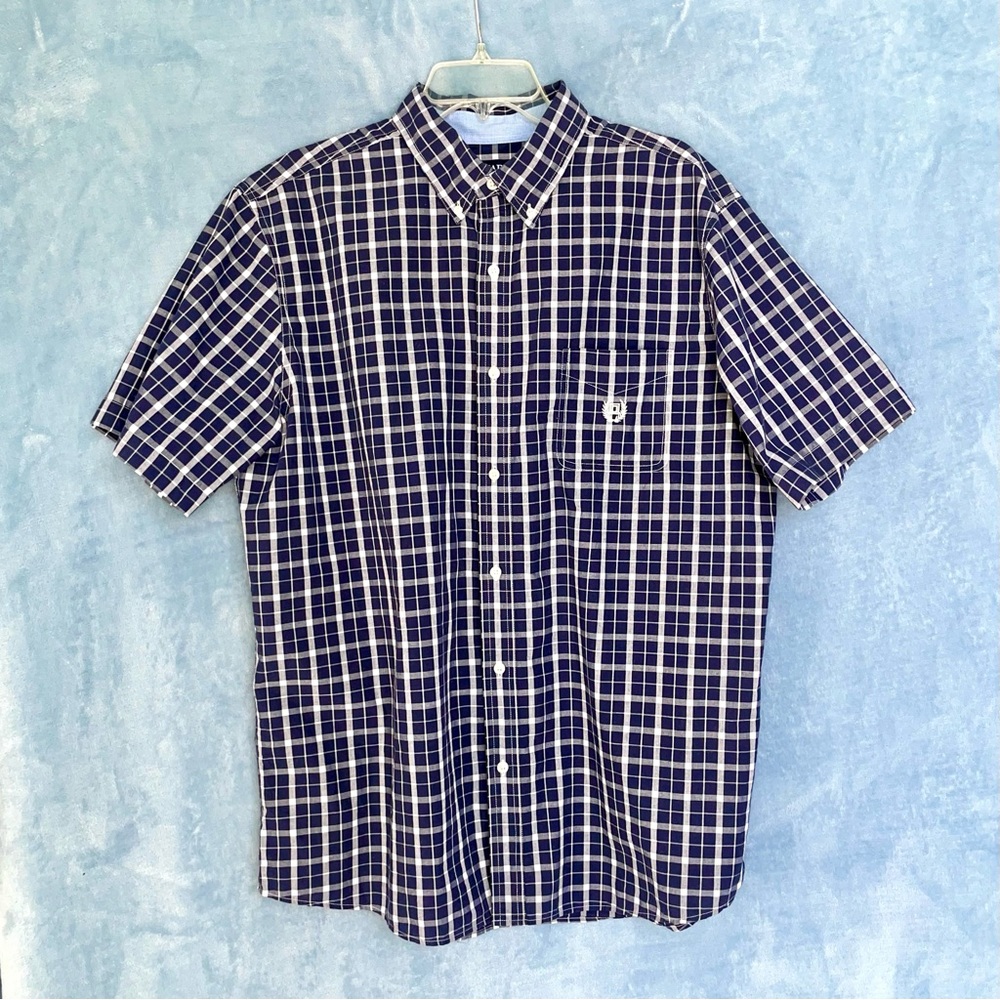 NWOT Ralph Lauren Chaps Easy Care short-sleeve button-front plaid shirt